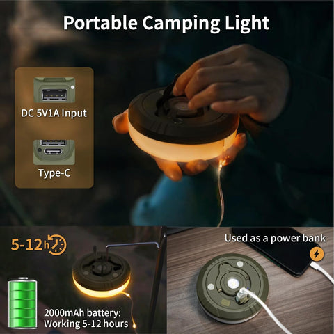 Flexible camping LED light strip

