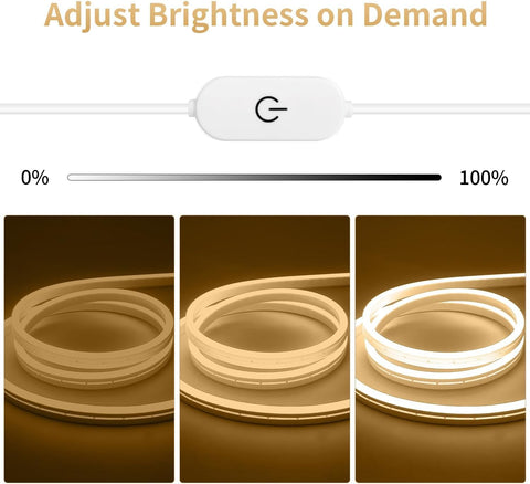 Flexible warm white LED strip lighting