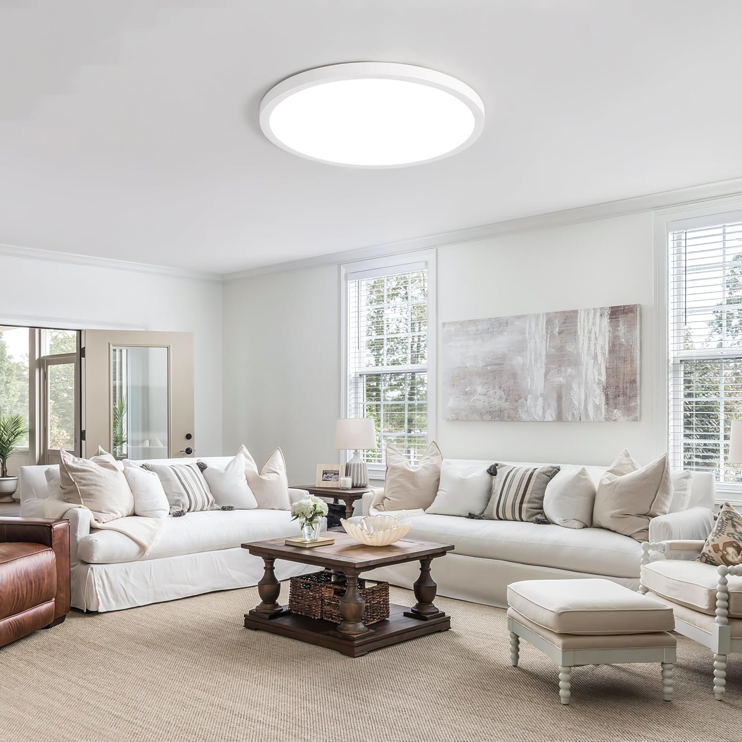 Buy 24W Flush Mount Round LED Ceiling Light in UK - Shop Now