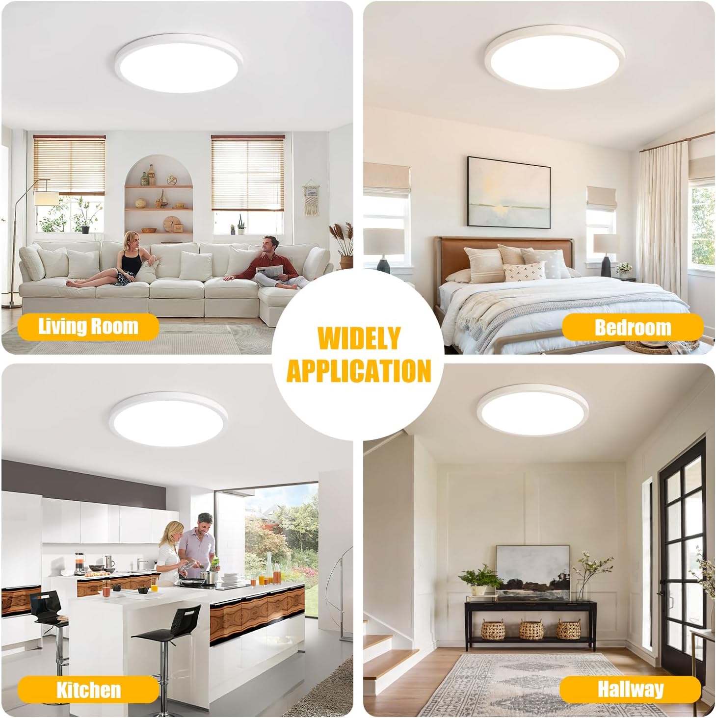 Buy 24W Flush Mount Round LED Ceiling Light in UK - Shop Now