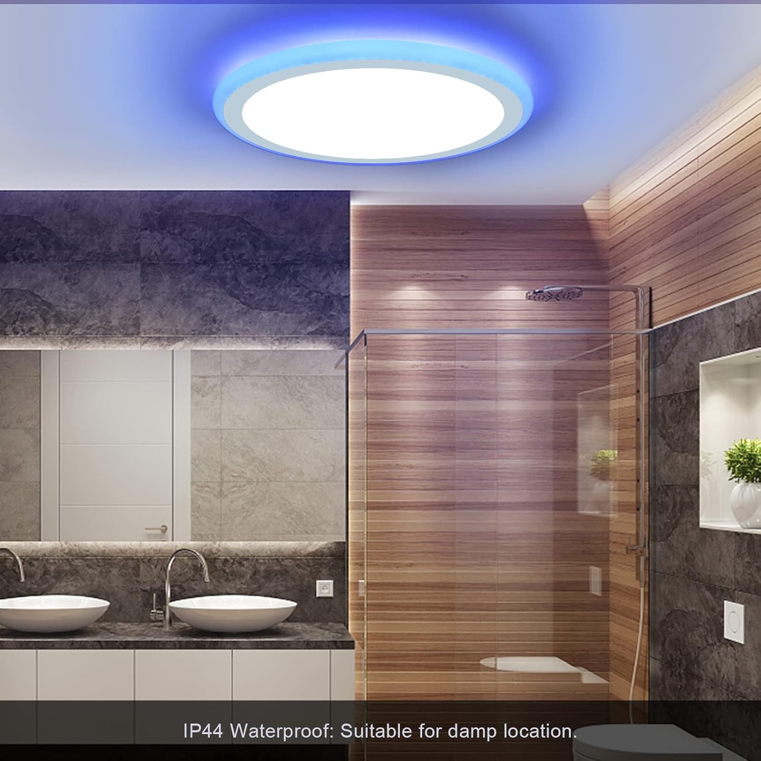 Flush mount RGB ceiling light for bedrooms


