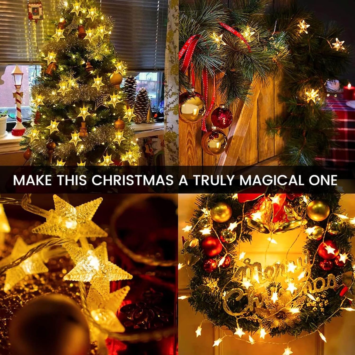 Star String Lights, 10ft/3M 20 LED Plug in String Lights Warm White Fairy Lights for Birthday/Christmas/Wedding/Party Indoor Outdoor Decoration - thelights4u.com