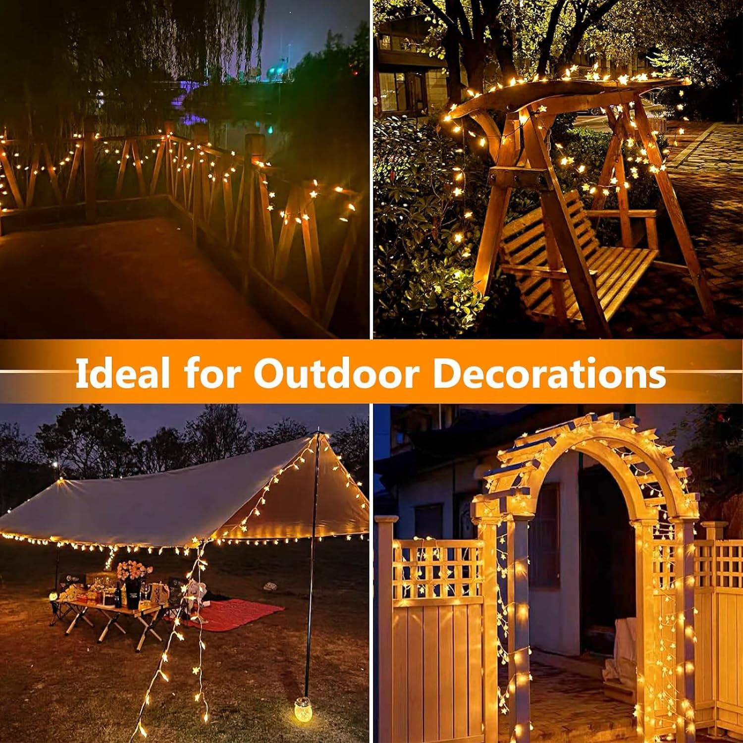 Star String Lights, 10ft/3M 20 LED Plug in String Lights Warm White Fairy Lights for Birthday/Christmas/Wedding/Party Indoor Outdoor Decoration - thelights4u.com