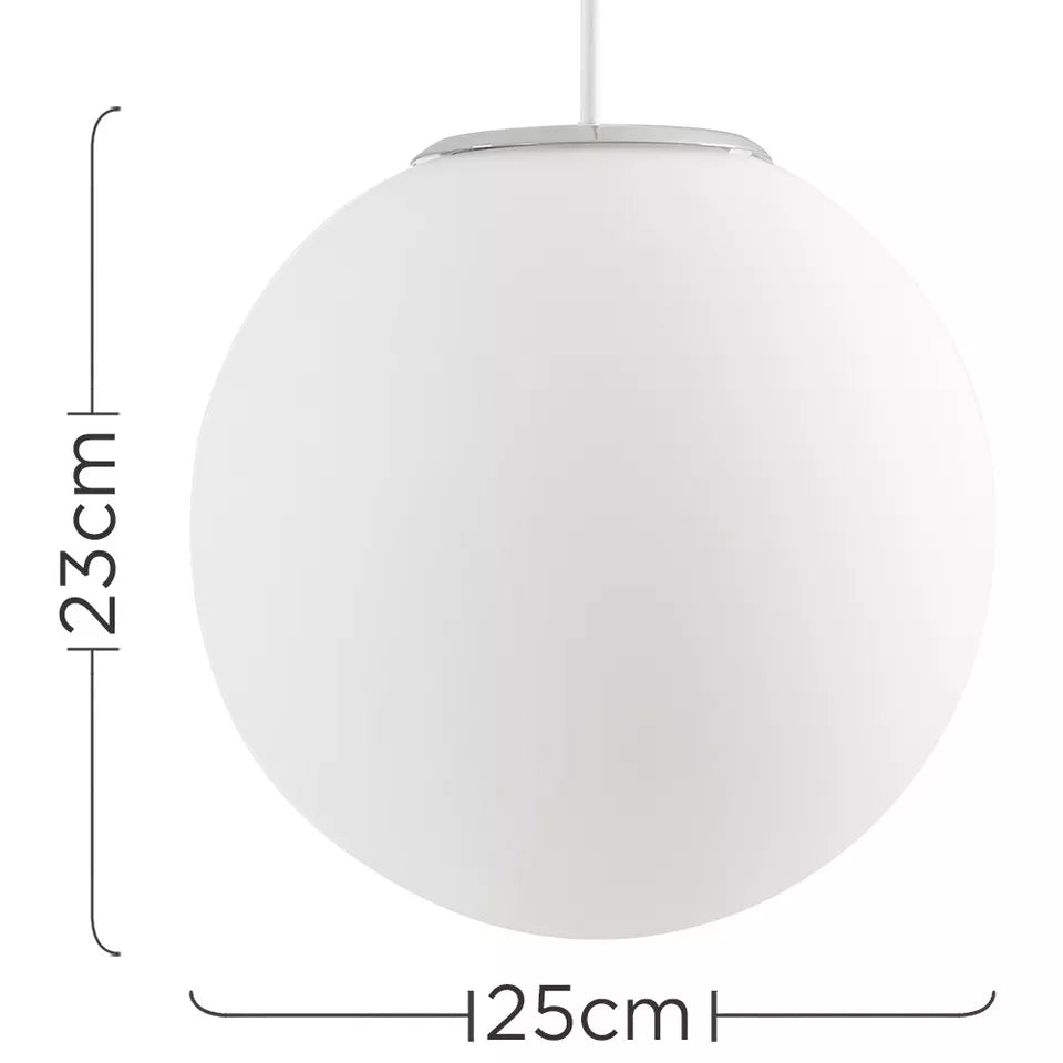 Adjustable Height Ceiling Pendant with Frosted Shade


