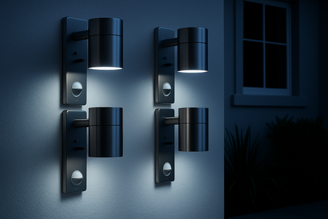 GU10 wall lamp with smart motion sensor