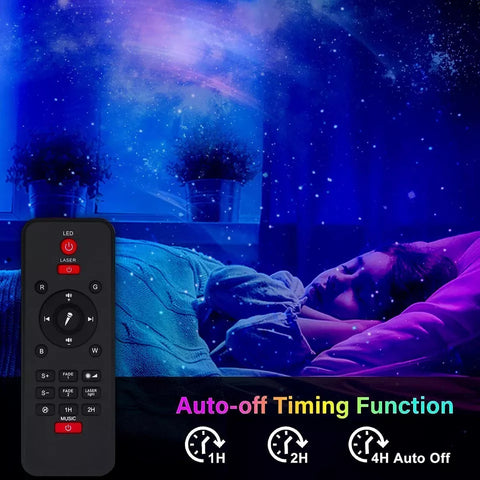 Galaxy Projector, Star Projector with Remote Color Changing,Music Bluetooth Speaker,Timer,Ocean Wave Star Sky LED Night Light Lamp for Baby,Kids Bedroom,Stage,Birthdays,Christmas,Black