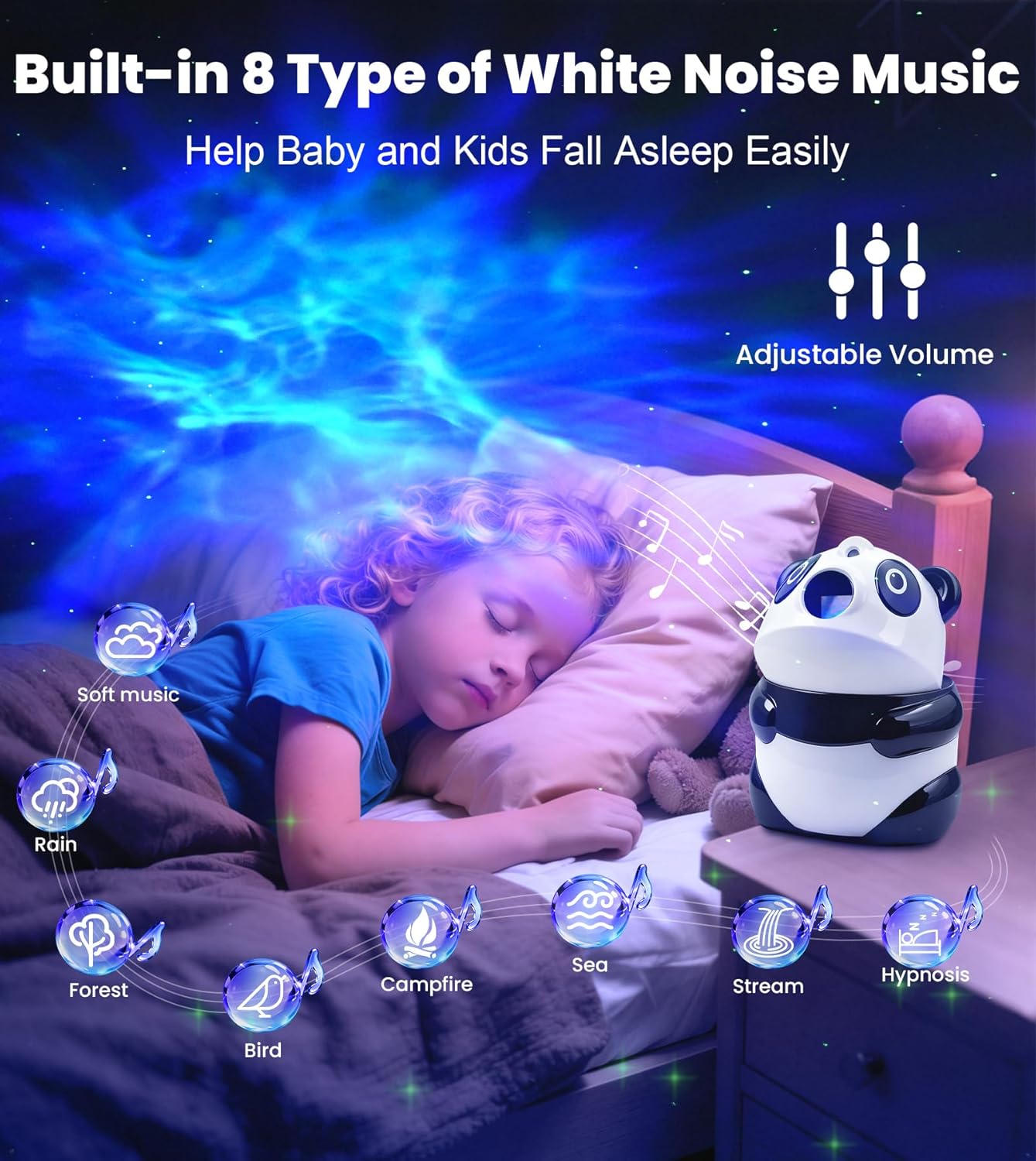 Galaxy night light projector for kids room