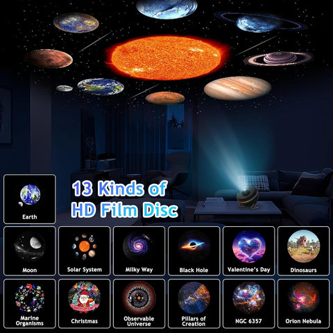 Galaxy night light with RGB meteor effects