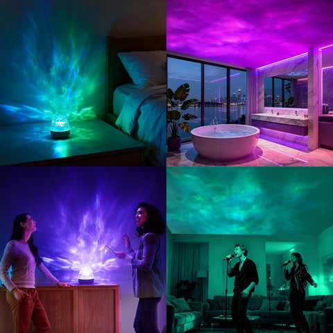 Galaxy projector with remote control for gaming room