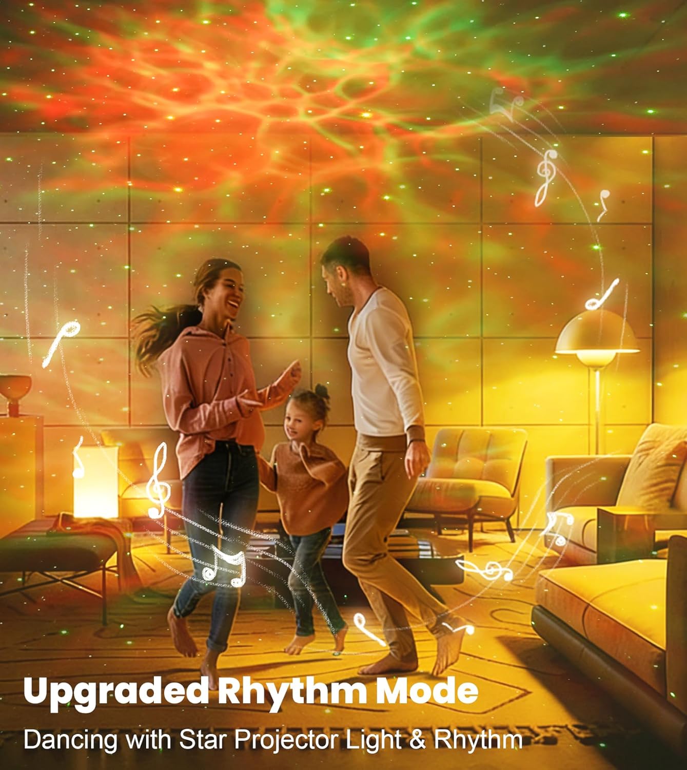 Galaxy projector with remote control for bedroom