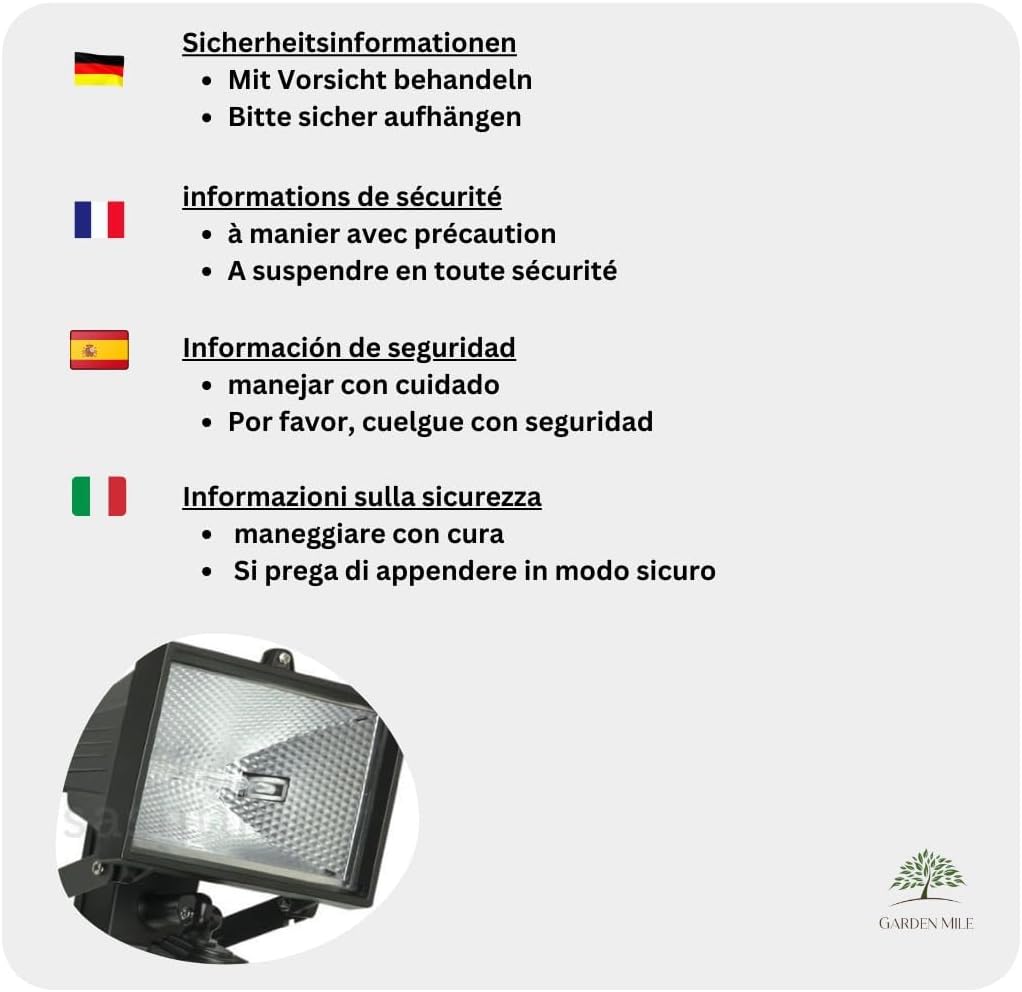 Garden security floodlight 400W

