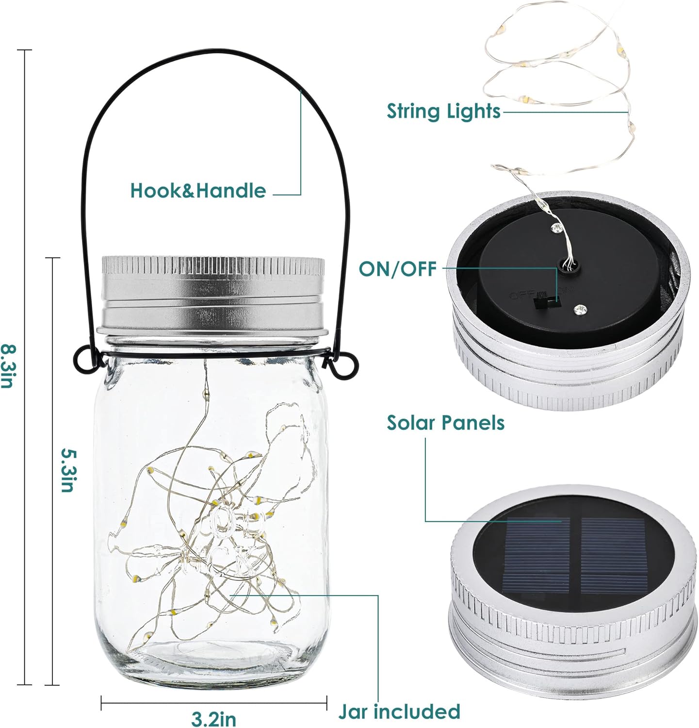 Glass solar garden lanterns

