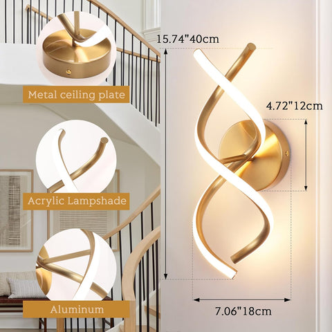 Gold LED bedroom lighting

