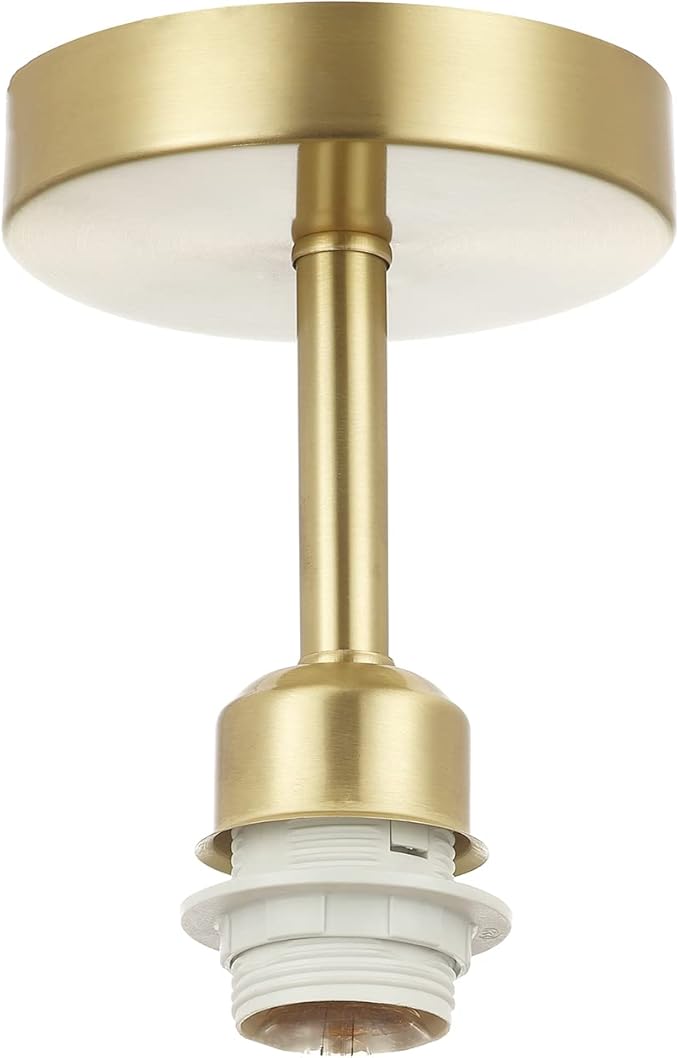 Gold ceiling light fixture on a white background