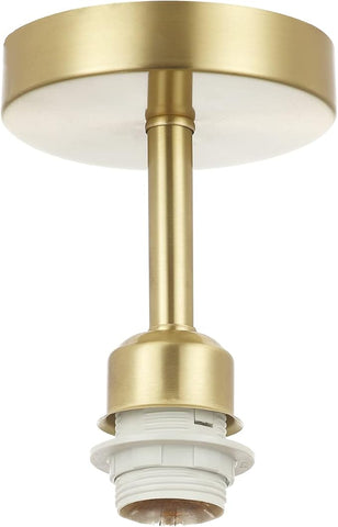 Gold ceiling light fixture on a white background