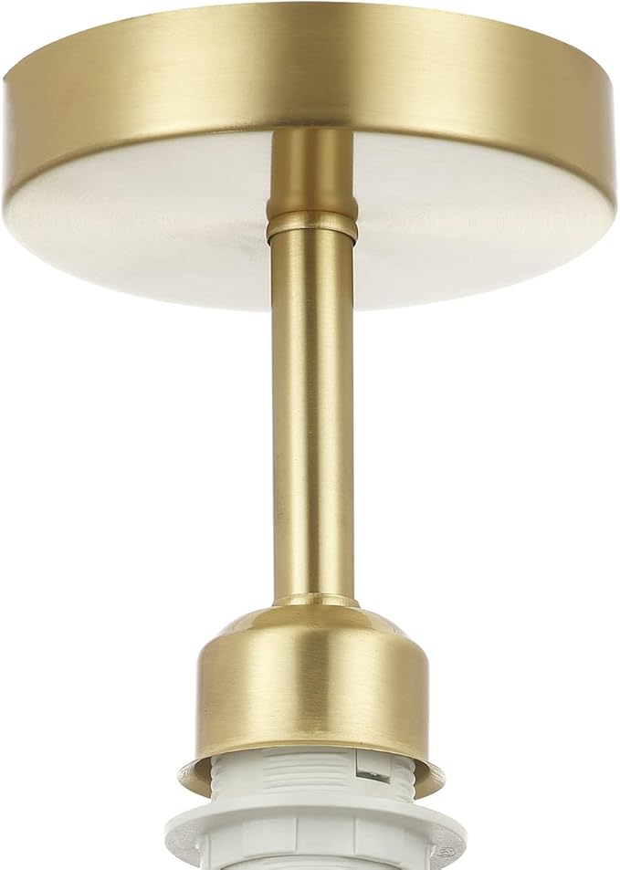 Gold ceiling light fixture on a white background