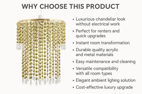 Modern Crystal Jewel Effect Ceiling Light Shade