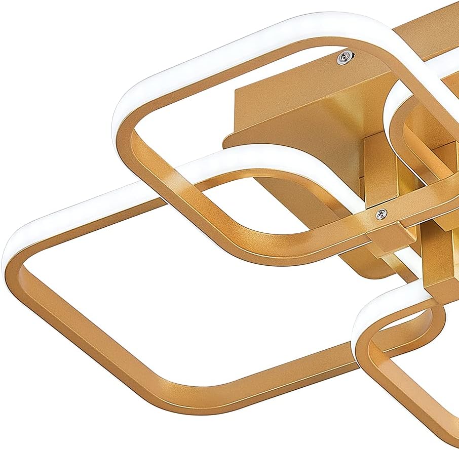 Gold metal bracket on a white background