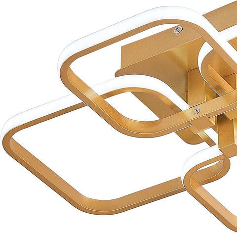 Gold metal bracket on a white background