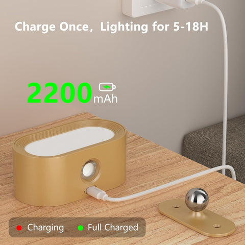 Gold rechargeable sconce for bedroom

