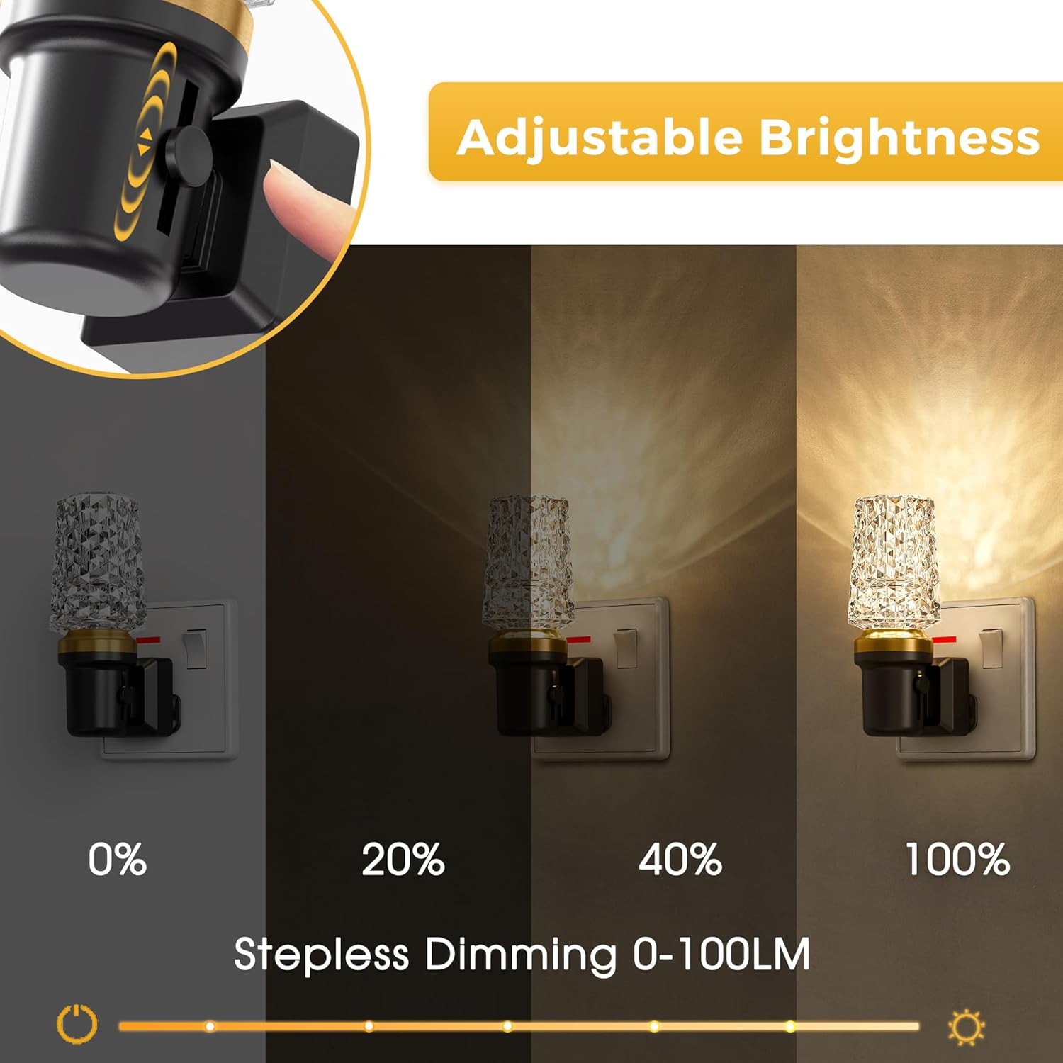 Gold ring decorative LED night light

