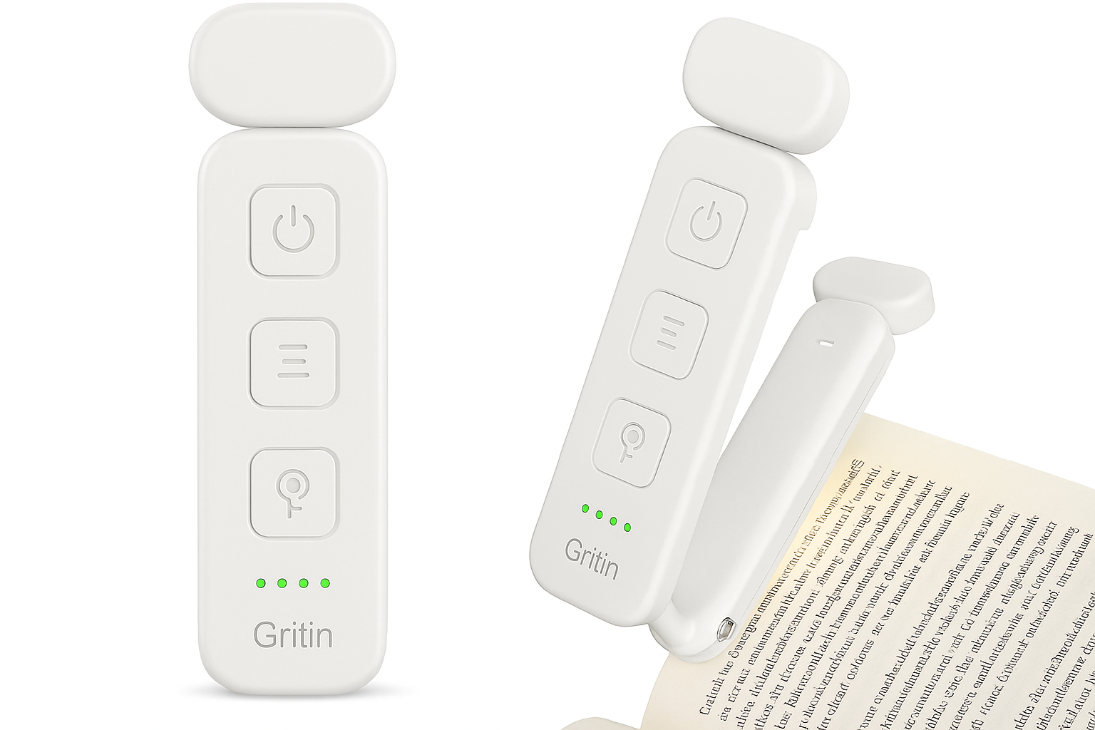 Gritin device with buttons on a white background