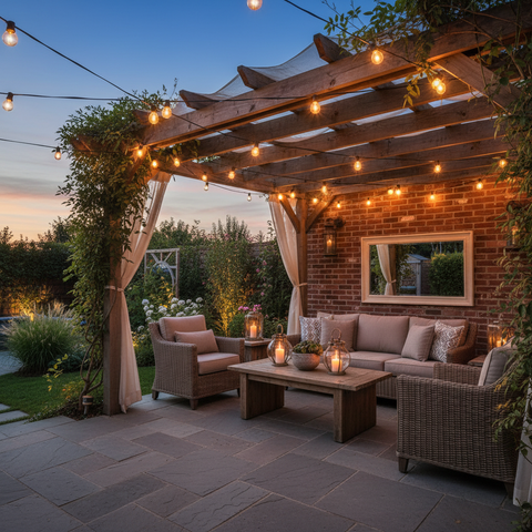 Festoon lights with heavy duty cable and secure sockets