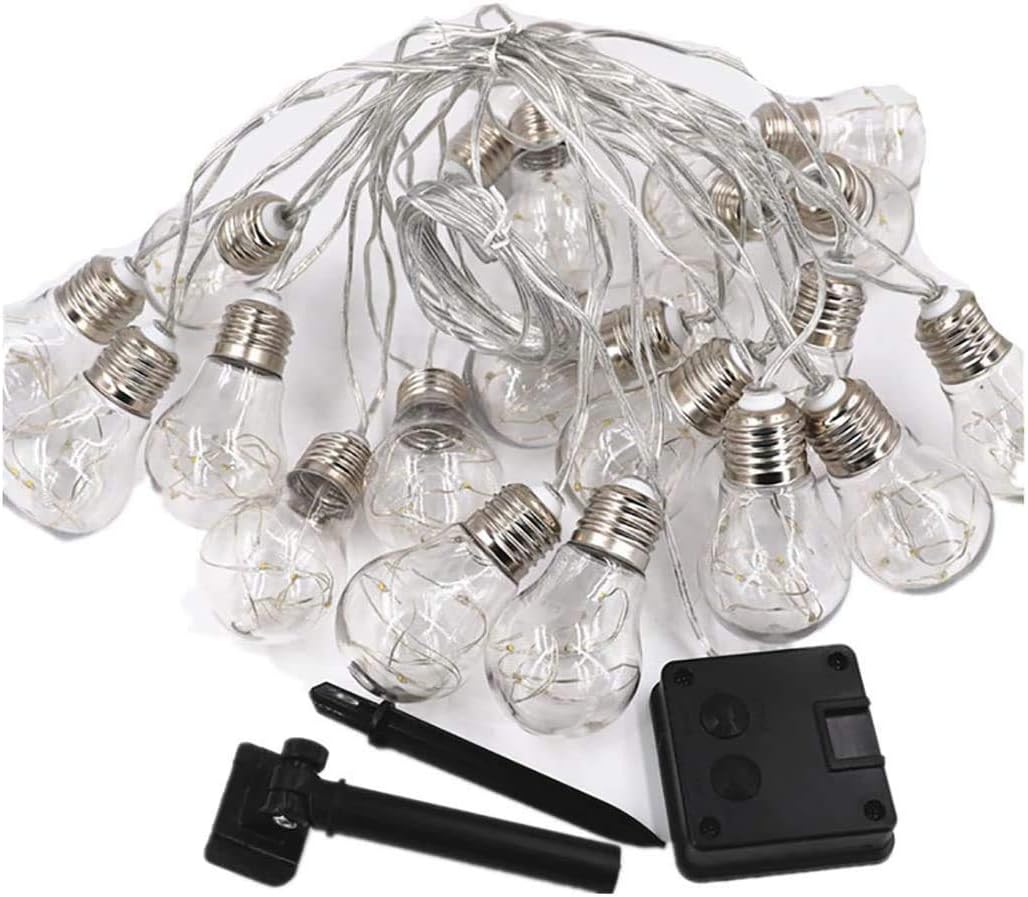 Holiday Decoration Led Light String Led Christmas Lights 20Bulb G45 Globe Festoon Bulb with Copper Wire Fairy Light Solar Powered Party Ball String Lamps