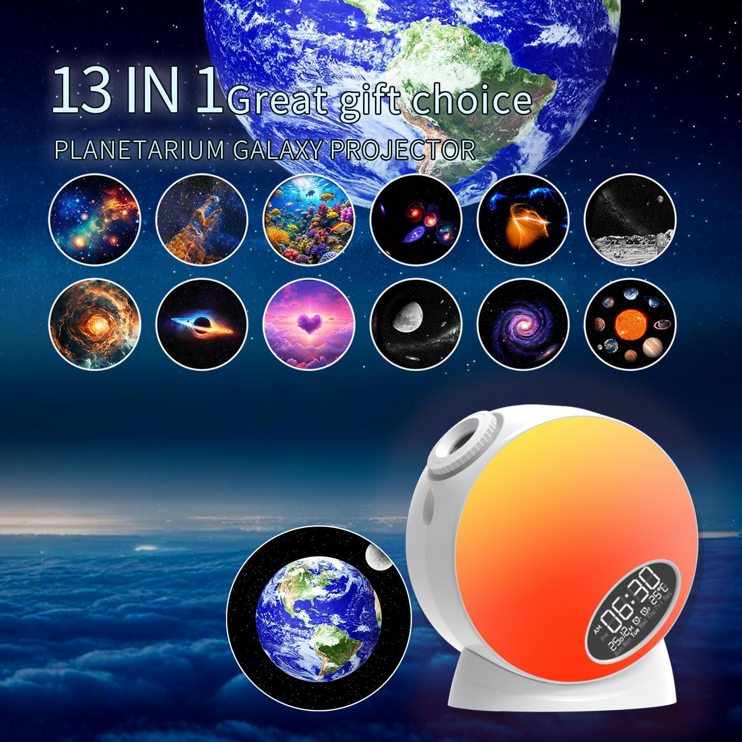 Home planetarium projector with 13 HD discs