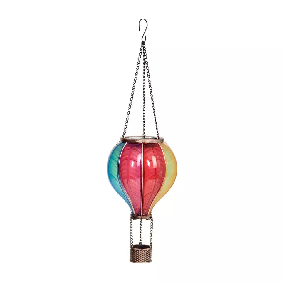Hot Air Balloon Solar Garden Light - Solar Hot Air Balloon Lantern for Garden Decoration | Waterproof Colorful Hot Air Balloon Decorative Hanging Lights for Yard Patio Porch
