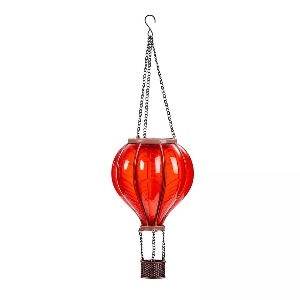 Hot Air Balloon Solar Garden Light - Solar Hot Air Balloon Lantern for Garden Decoration | Waterproof Colorful Hot Air Balloon Decorative Hanging Lights for Yard Patio Porch

