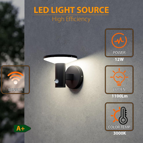 IP54 waterproof outdoor LED wall light on porch

