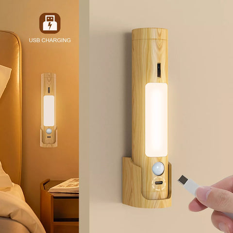 Alpha Lights wooden wall lamp enhancing interior décor

