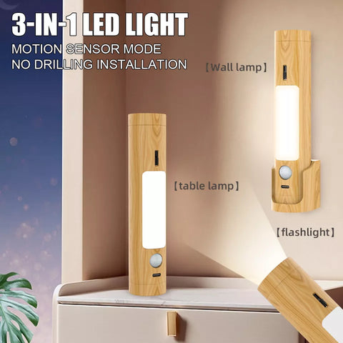 Portable cordless wall light in use on a staircase

