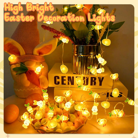 Indoor outdoor Easter fairy lights with battery operation and timer