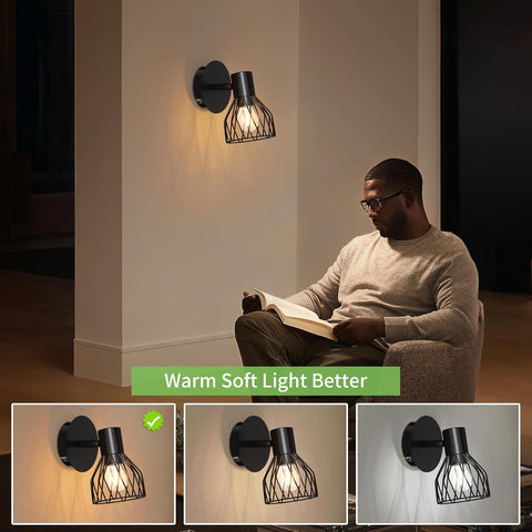 Industrial E14 wall sconce


