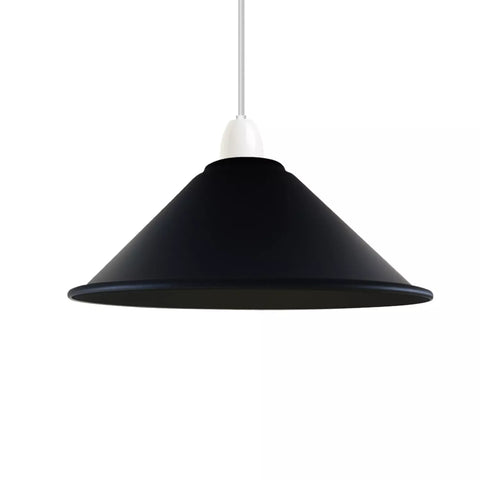 Rose gold metal pendant lamp shade in a chic bedroom setting