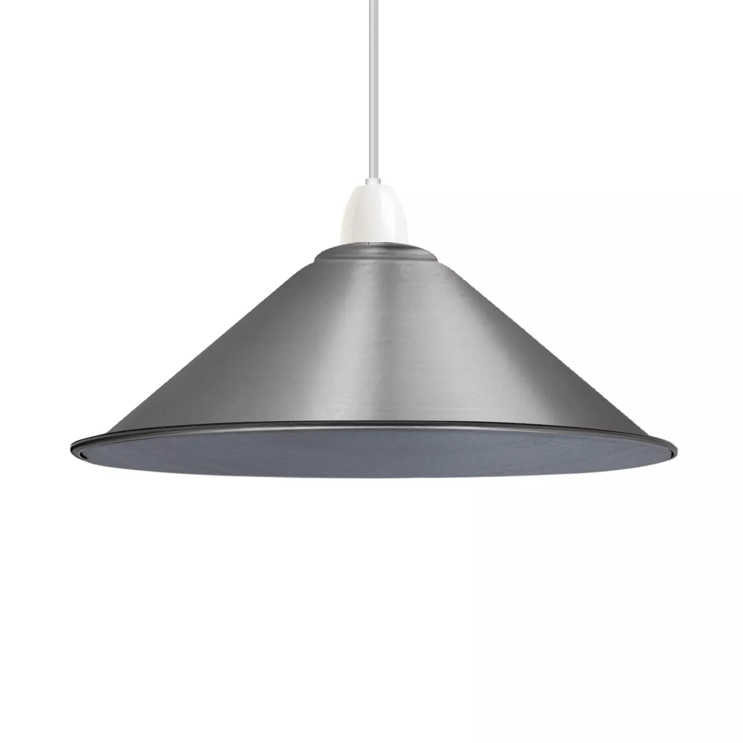  industrial cone-shaped light shade enhancing a vibrant café interior