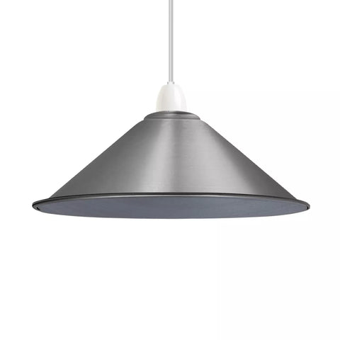  industrial cone-shaped light shade enhancing a vibrant café interior