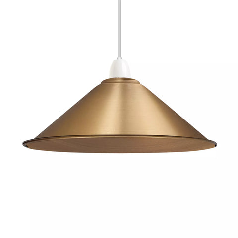 Close-up of the metal shade's smooth painted finish