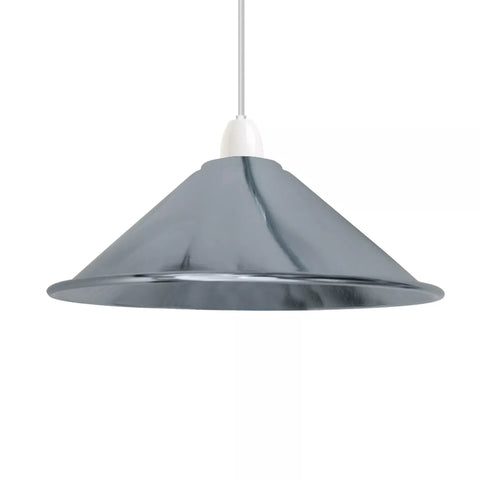 Side view of the cone-shaped pendant light highlighting its sleek design