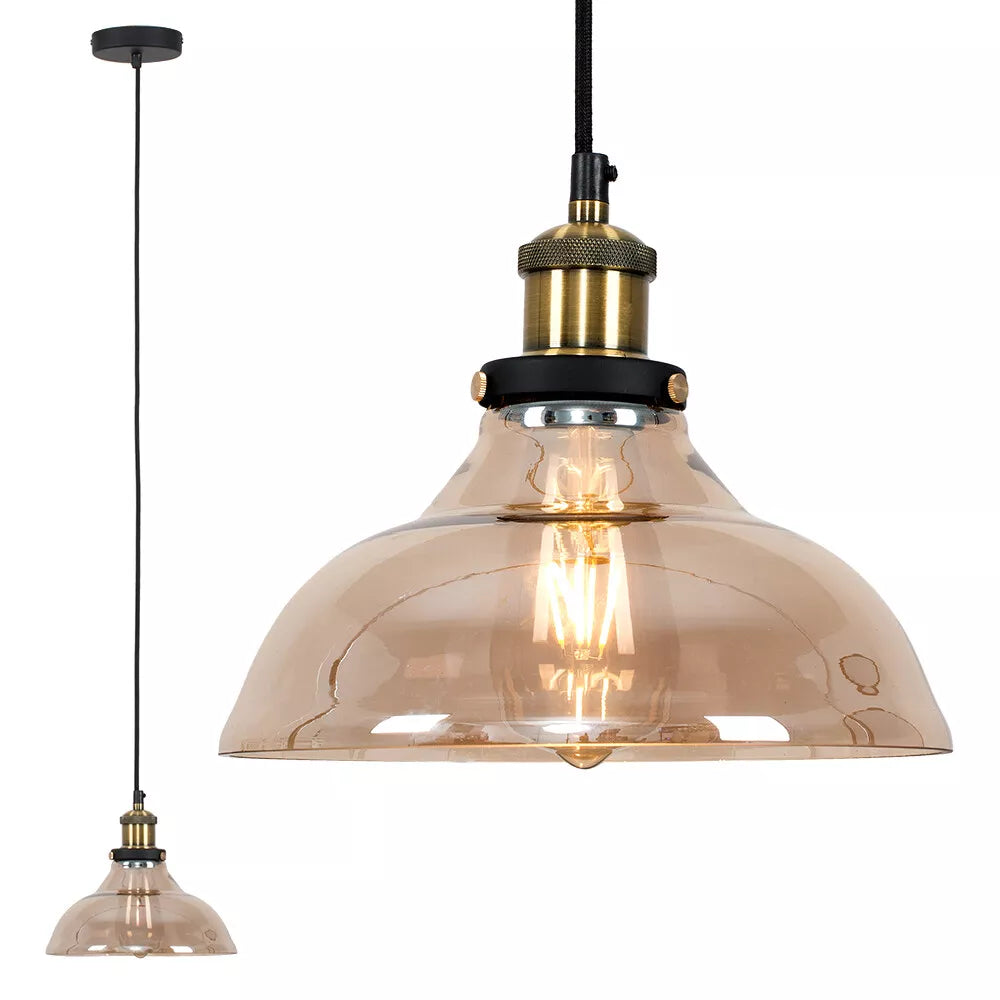 Industrial Glass Chandelier Pendant Light – Hat-Shaped – UK