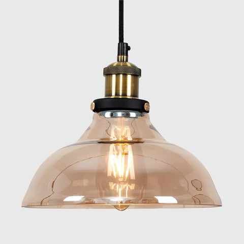 Industrial Glass Chandelier Pendant Light – Hat-Shaped – UK