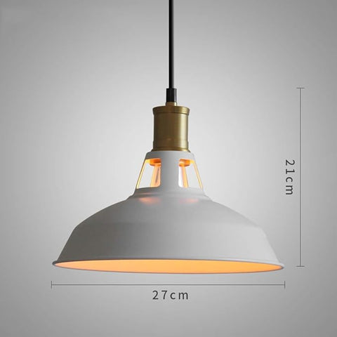 Matte black pendant lamp with metal construction

