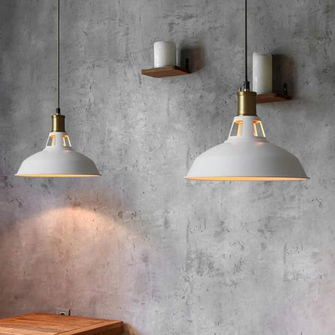 Minimalist industrial pendant lamp adding charm to a stylish living space