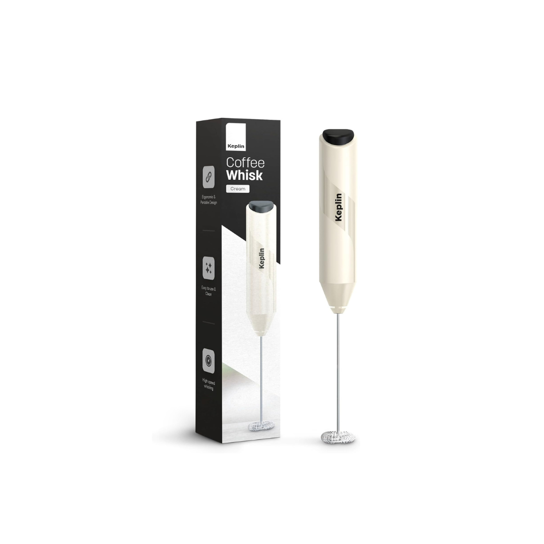 Keplin coffee whisk with packaging on a white background