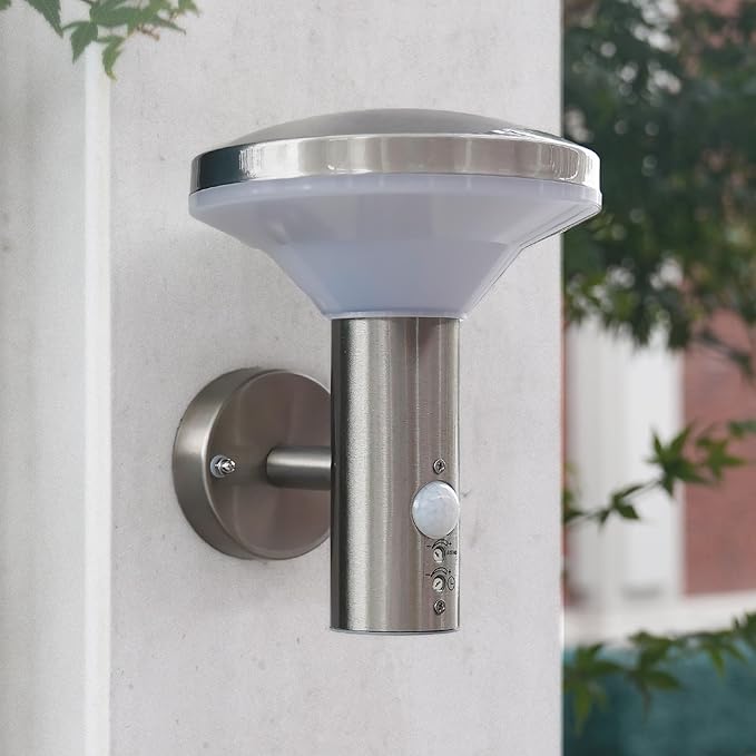 Stainless steel outdoor LED light with motion detection

