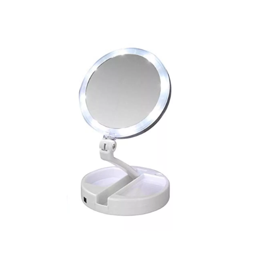 LED 10x Magnifying Portable Folding Makeup Mirror in UK - Shop Now!