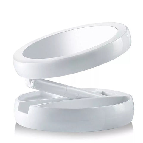 LED 10x Magnifying Portable Folding Makeup Mirror in UK - Shop Now!