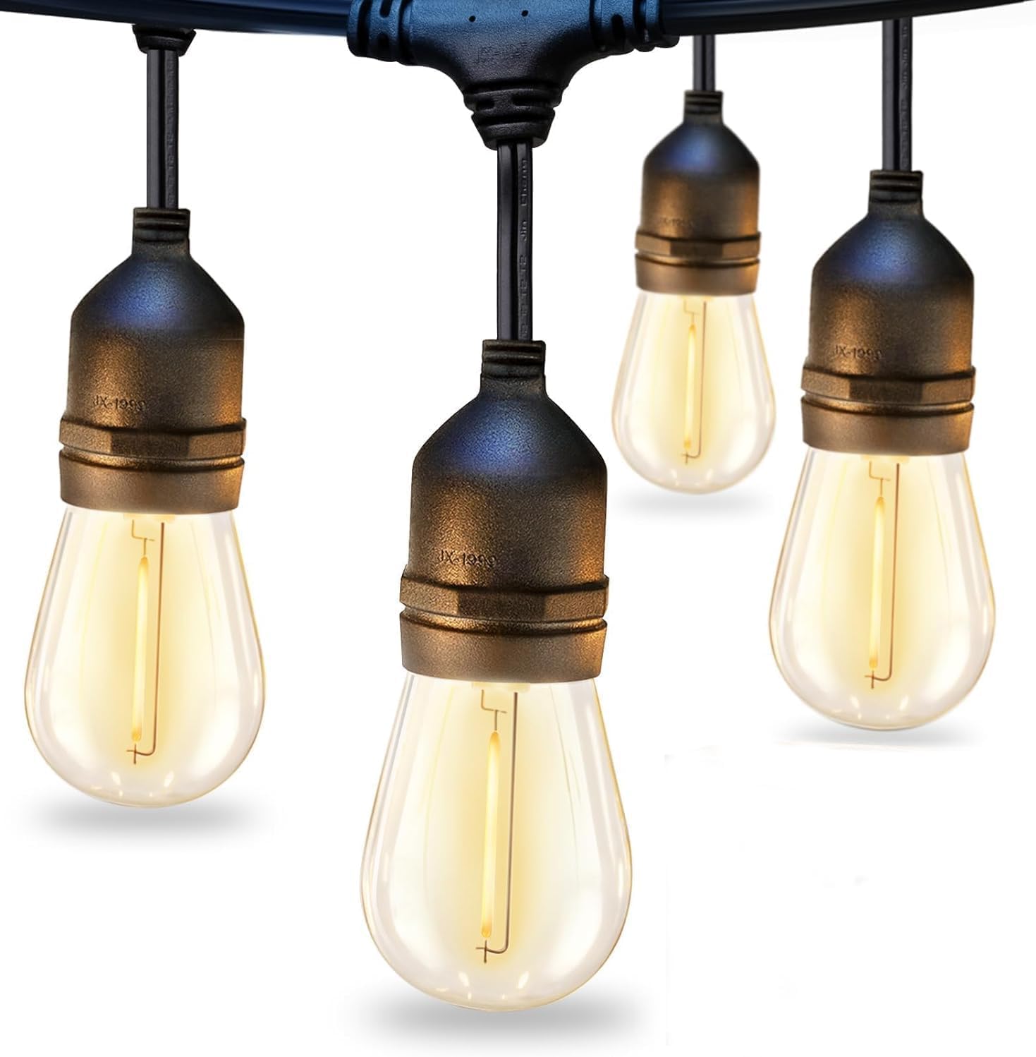  Festoon Lights 48FT Length for Garden Use S14 LED Bulb
